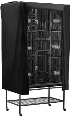 Fhiny Bird Cage Cover Water-Proof Good Night Black-Out Birdcage Cover Durable Washable Windproof Cage Accessories for Parrot Parakeet Small Animal Sleeping 