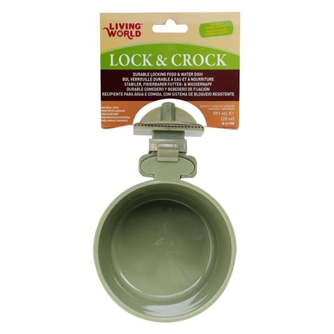 Living World Lock & Crock Dish Small Animal Bowl