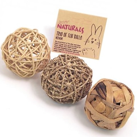 Rosewood Naturals Trio of Fun Balls Rabbit Toy