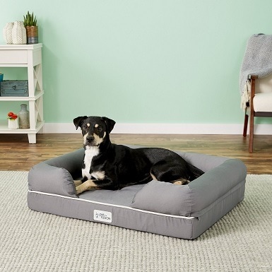 Flairstarus Dog Beds for Small/Medium Dogs,Machine Washable Rectangle Breathable Soft Cotton with Nonskid Bottom-Waterproof Oxford Cloth Super Soft Pet Sofa Cats/Dogs Bed