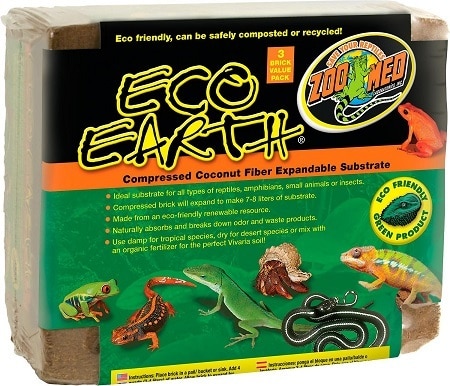 1Zoo Med Eco Earth Compressed Coconut Fiber Expandable Reptile Substrate