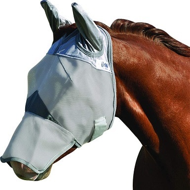 Details about    Fly Mask for Horses with All-Round Breathable Mesh Non Heat HORSE Grey 