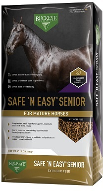 Buckeye Nutrition Safe N' Easy Senior Low Sugar, Low Starch Senior Horse Feed
