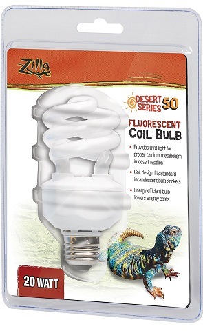 Zilla Desert Series Fluorescent Coil Bulb , 20 watts