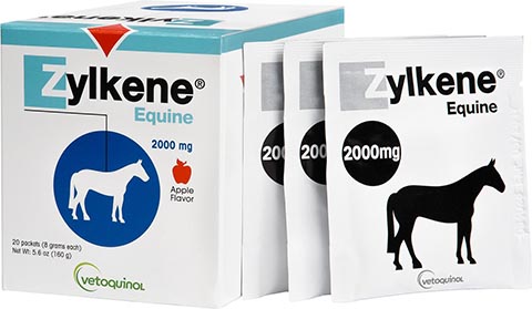 Vetoquinol Zylkene Equine Behavior Support Apple Flavor Powder Horse Supplement 2000 mg