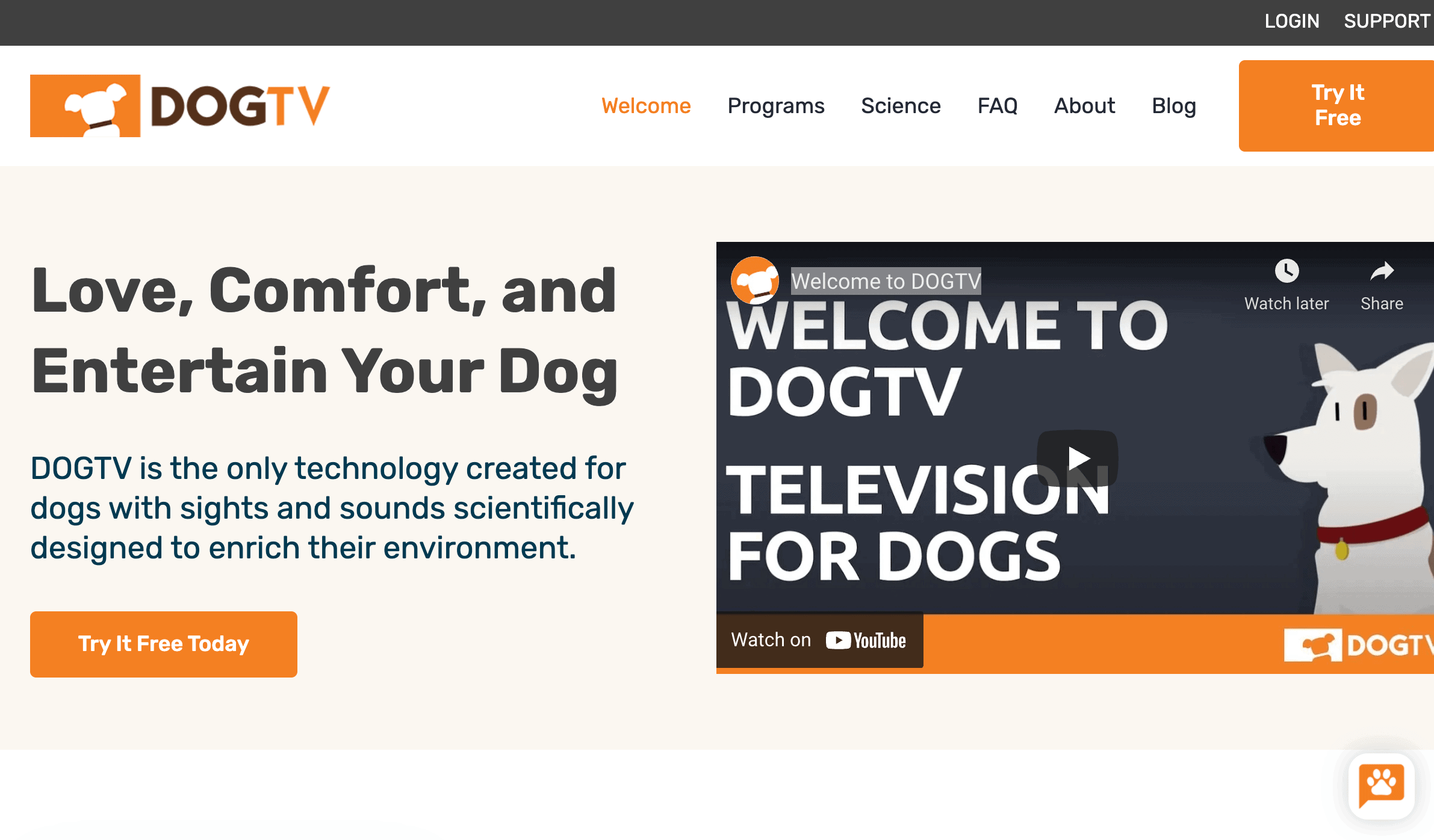 DogTV website