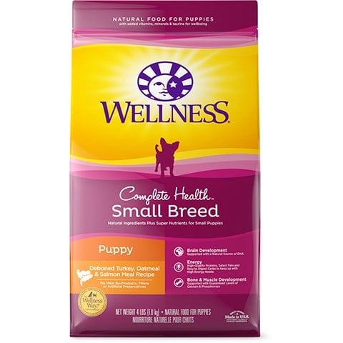 Wellness Small Breed Complete Health Puppy Turkey, Oatmeal & Salmon Meal Recipe Dry Dog Food