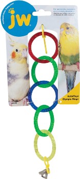 JW Pet Activitoy Birdie Olympia Rings Toy