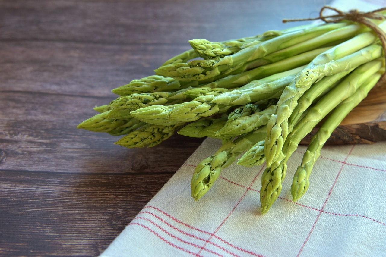 asparagus on the table
