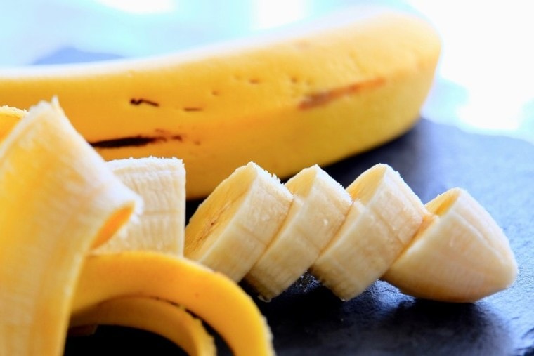 peeled and sliced banana