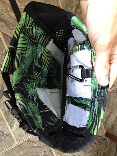 the inside top view of K9 Sports Sack Air 2 Tropical