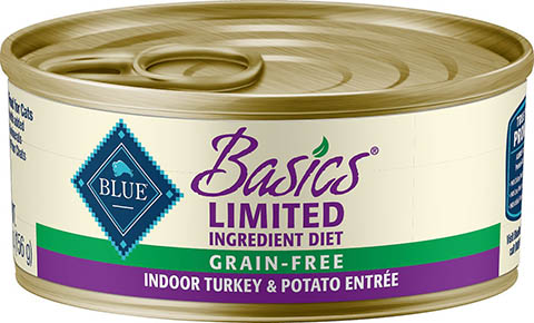 Blue Buffalo Basics Limited Ingredient Wet Pate Cat Diet Indoor Turkey and Potato