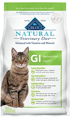 Blue Buffalo Natural Veterinary Diet GI Gastrointestinal Support Grain-Free Dry Cat Food