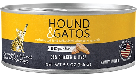 Hound & Gatos 98% Chicken & Liver Grain-Free Canned Cat Food