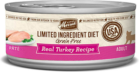 Merrick Grain Free Limited Ingredient Real Meat Canned Cat Food Turkey