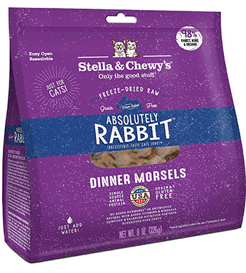 Stella & Chewy’s Absolutely Rabbit Dinner Morsels Freeze-Dried Raw Cat Food