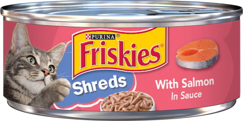 Friskies Savory Shreds with Salmon in Sauce Canned Cat Food