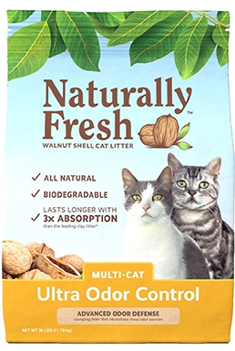 Naturally Fresh Walnut Shell Cat Litter, Multi-Cat Ultra Odor Control