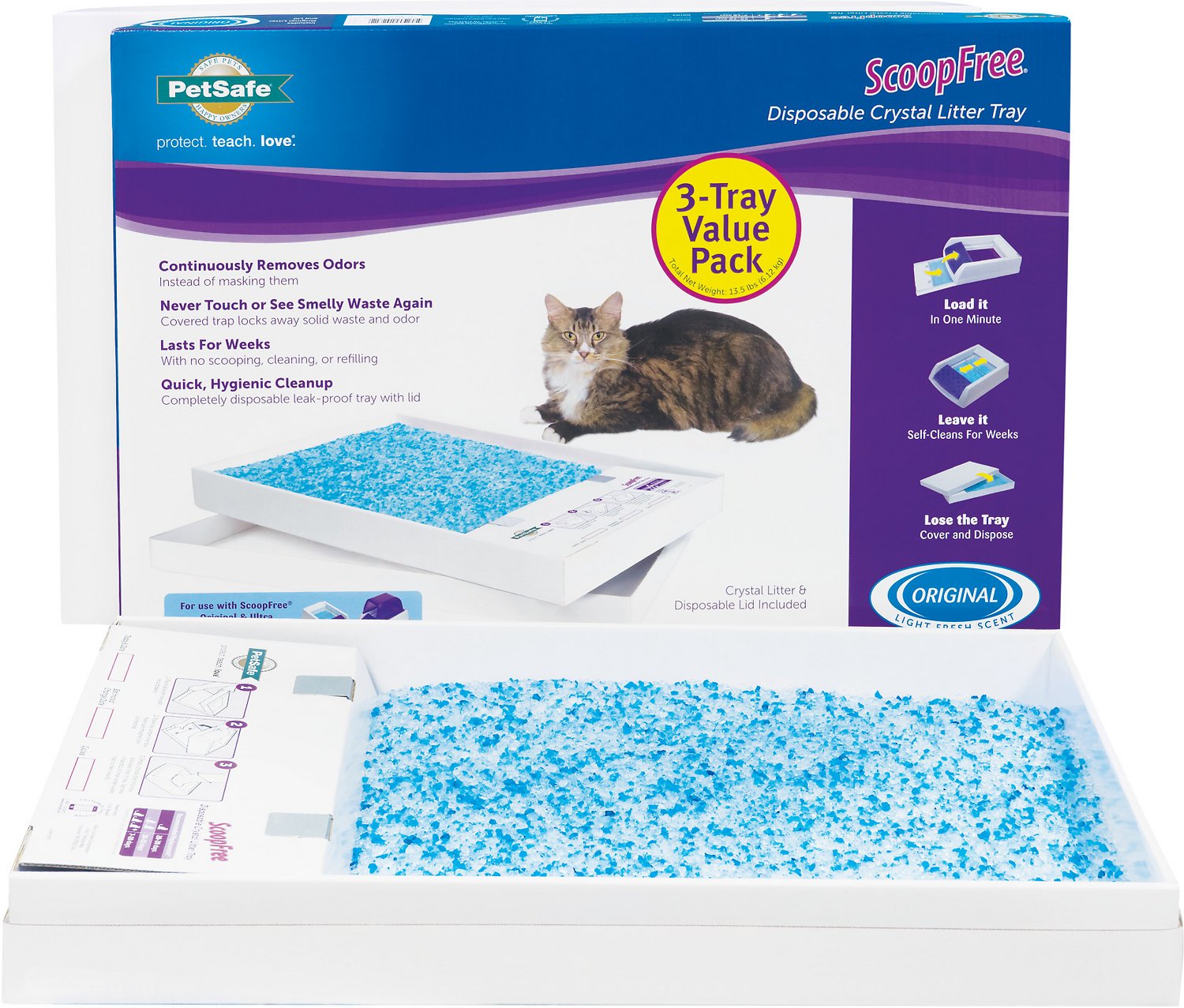 ScoopFree Premium Unscented Non-Clumping Crystal Cat Litter