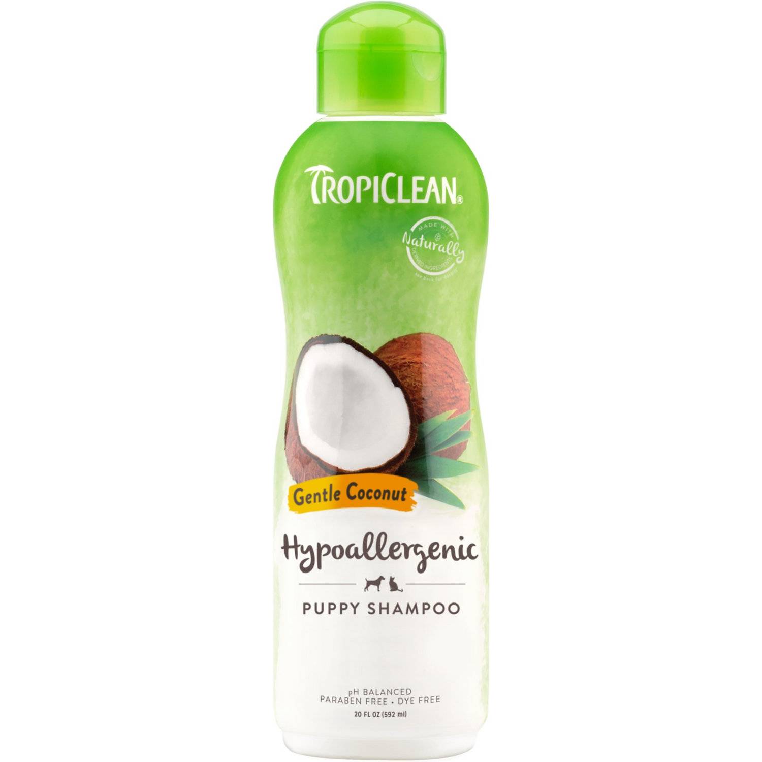TropiClean हाइपो-एलर्जेनिक जेंटल कोकोनट पपी एंड किटन शैम्पू (1)