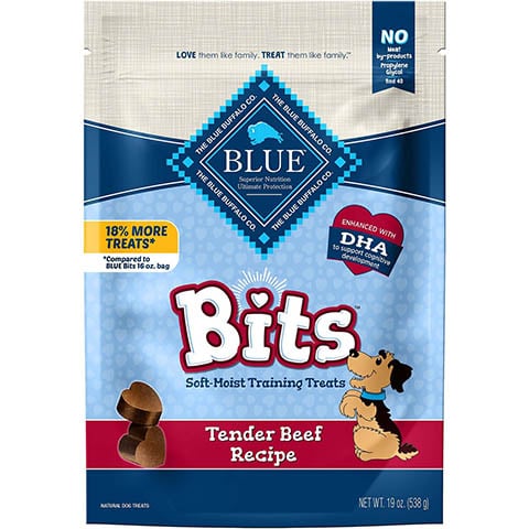 Blue Buffalo Blue Bits Tender Beef Recipe Soft-Moist Training Dog Treats