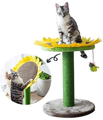 Catry Sunflower 23.2-Inch Sisal Cat Scratching Post