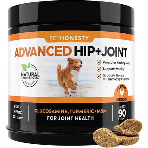 PetHonesty Advanced Hip + Joint Chicken Flavored Soft Chews Joint Supplement for Dogs