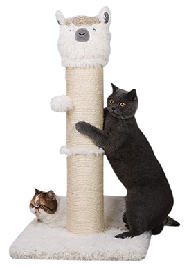 PetnPurr 32.5” Tall Alpaca Cat Scratching Post