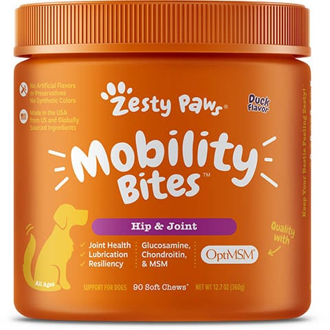 Zesty Paws Core Elements Mobility Duck Flavored Soft Chews Joint Supplement for Dogs