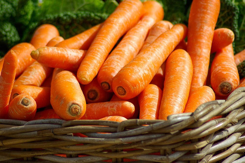a basket of carrots