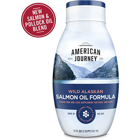 American Journey Wild Alaskan Salmon Oil Formula Liquid Supplement for Cats & Dogs