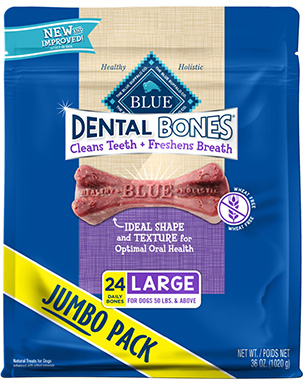 Blue Buffalo Dental Bones All-Natural Rawhide-Free Large Dental Dog Treats