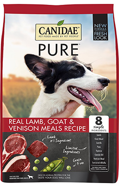 CANIDAE Grain-Free PURE Limited Ingredient Lamb, Goat & Venison Meals Recipe Dry Dog Food