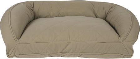 Carolina Pet Quilted Memory Foam Bolster Dog Bed w Removable Cover