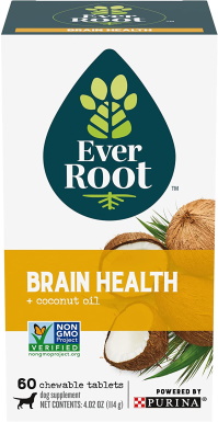 EverRoot Brain Health Coconut Oil Chewable Tablets Dog Supplement