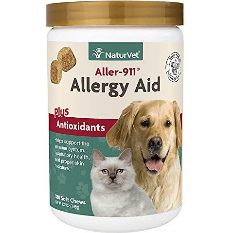 NaturVet Aller-911 Plus Antioxidants Soft Chews Allergy Supplement for Dogs