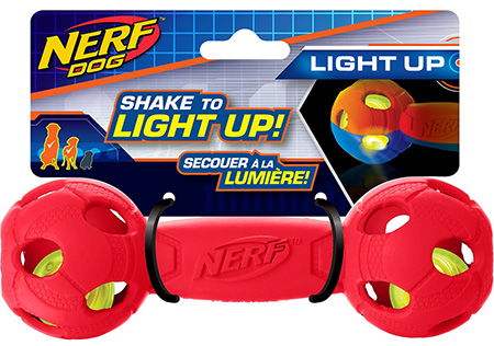 Nerf Dog LED Bash Barbell Dog Toy