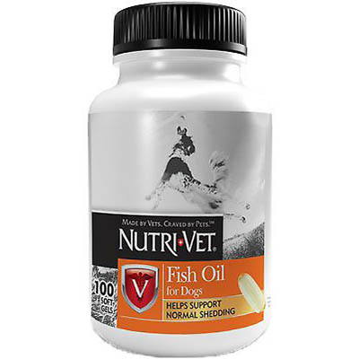 Nutri-Vet Fish Oil Softgels Skin & Coat Supplement for Dogs