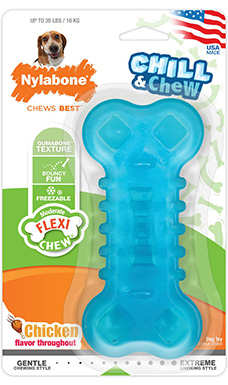 Nylabone Chill & Chew Freezer Chicken Flavored Dog Chew Toy