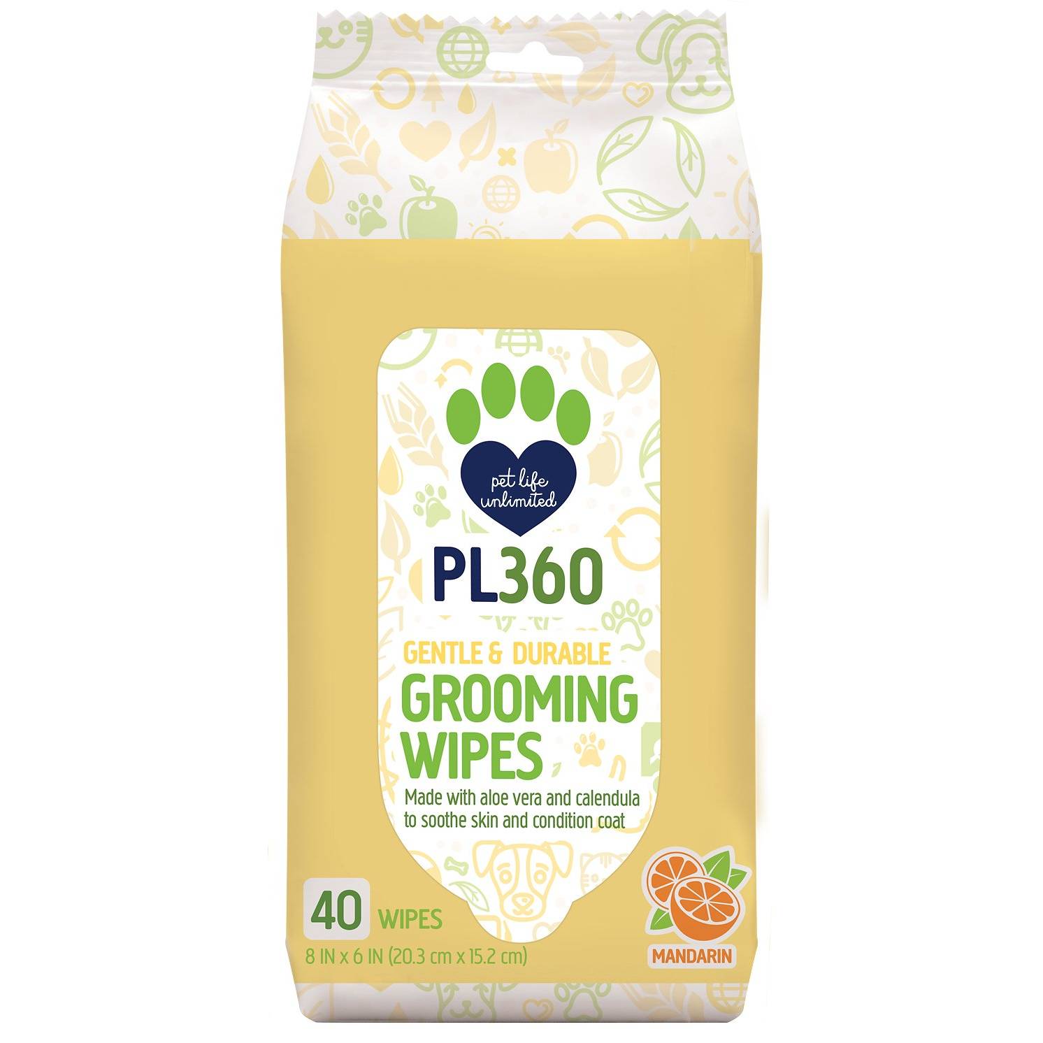 PL360 Mandarin Scented Dog Grooming Wipes (1)