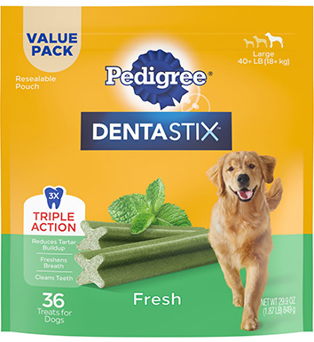 Pedigree Dentastix Fresh Mint Flavored Large Dental Dog Treats
