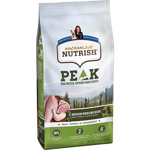 Rachael Ray Nutrish PEAK Northern Woodlands Recipe with Turkey, Duck & Quail Natural Grain-Free Dry Dog Food
