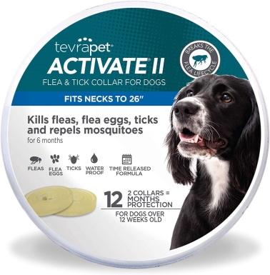 TevraPet Activate II Flea and Tick Collar for Dogs