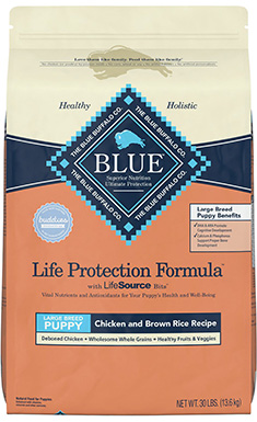 Blue Buffalo Life Protection Fórmula Cachorro grande Receta de pollo y arroz integral Alimento seco para perros