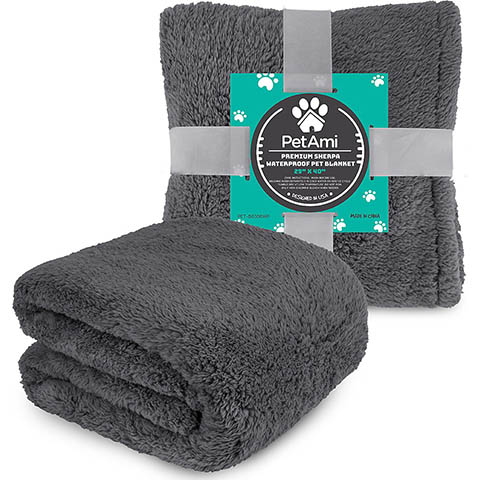 PetAmi Fluffy Waterproof Cat & Dog Blanket