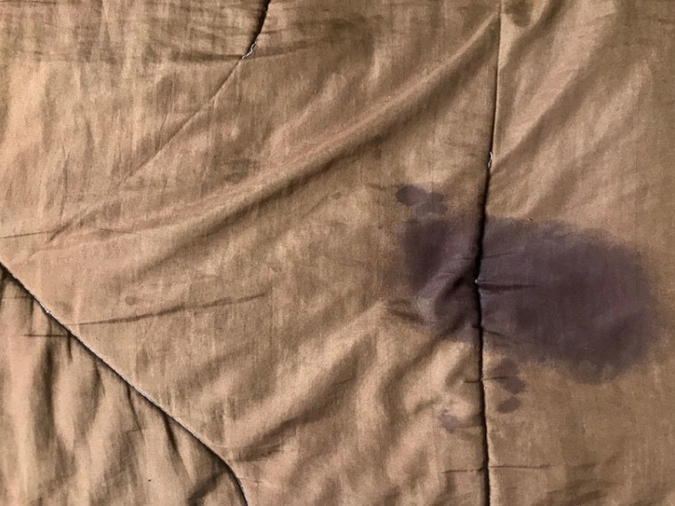 cat pee on comforter