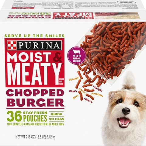 Moist & Meaty Chopped Burger Dry Dog Food