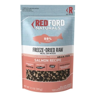 Recetas de salmón sin grano crudo liofilizado de Redford Naturals Comida para perros
