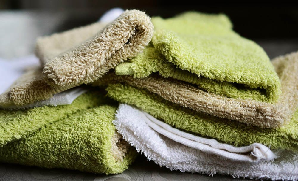 different colors of towels