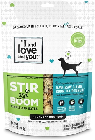I and love and you Stir & Boom Dehydrated Freeze Dried Raw Dog Food, Lamb